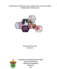 Image of Karak teristik pasien efusi pleura tuberkulosis di RSUP DR. Wahidin Sudirohusodo tahun 2023-2025