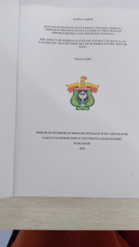 Image of Pengaruh ekstrak daun kersen (multingia calabura L) terhadap histopatologi pankreas tikus wistar hiperglikemia yang diindukksi alloxan