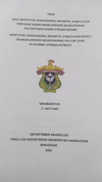 Image of Efek repetitive transcranial magnetic stimulation terhadap kadar brain derived neurotrophic factor pada pasien stroke iskemik