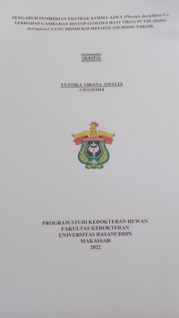 Image of Pengaruh pemberian ekstrak kurma ajwa (phoenix dactylifera L) terhadap gambaran histopatologi hati tikus putih (rattus norvegicus) yang diinduksi meloxicam dosis toksik
