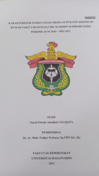 Image of Karakteristik pasien otitis media superatif kronis di RSUP DRWS periode Juni 2020-Mei 2021