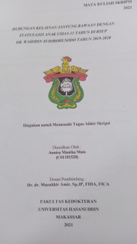Image of Hubungan kelainan jantung bawaan dengan status gizi anak usia 5-11 tahun di RSUP DRWS tahun 2019-2020