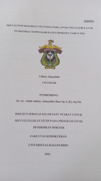 Image of Prevalensi kejadian stunting pada anak usia0-24 bulan di puskesmas teppo kabupaten Pinrang tahun 2021