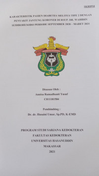 Image of karakteristik pasien diabetes melitus tipe 2 dengan penyakit jantung koroner di RSUp DRWS periode September 2020-Maret 2021