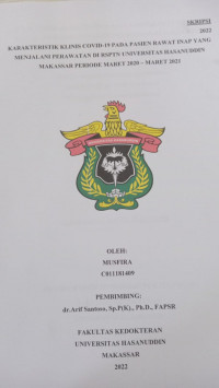 Image of Karakteristik klinis covid-19 pada pasien rawat inap yang menjalani perawatan di RSPTN Unhas Makassar periode maret 2020-maret 2021