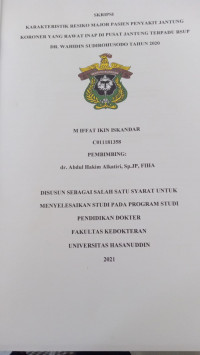 Image of Karakteristik resiko major pasien penyakit jantung koroner yang rawat inap di pusat jantung terpadu RSUP DRWS tahun 2020