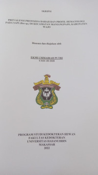 Image of Prevalensi protozoa darah dan profil hematologi pada sapi (Bos sp) di kecamatan maniangpajo kabupaten Wajo