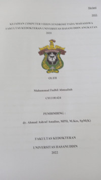 Image of Kejadian computer vision syndrome pada mahasiswa fakultas kedokteran Unhas angkatan 2020