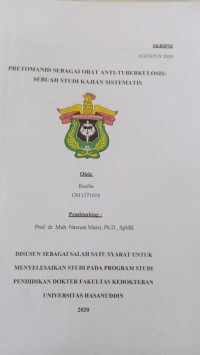 Image of Pretomanid sebagai obat anti tuberkulosis sebuah studi kajian sistematis