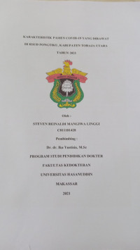 Image of Karakteristik pasien covid-19 yang dirawat di RSUD pongtiku,kabupaten toraja Utara tahun 2021