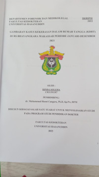 Image of Gambaran kasus kekerasan dalam rumah tangga (KDRT) di Rs Bhayangkara Makassar periode Januari -desember 2021