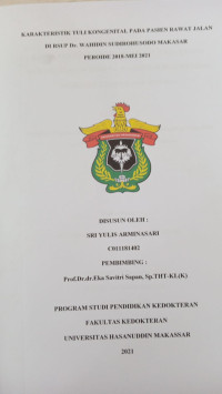 Image of Karakteristik tuli kongenital pada pasien rawat jalan di RSUP dr. wahidin sudirohusodo Makassar periode 2018-mei 2021