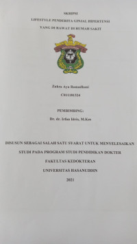 Image of Lifestyle penderita ginjal hipertensi yang di rawat di rumah sakit