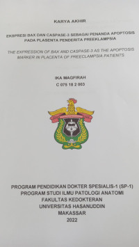 Image of Ekspresi bax dan caspase -3 sebagai penanda apoptosis pada plasenta penderita preeklampsia