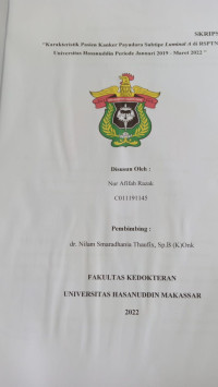 Image of Karakteristik pasien kanker payudara subtipe luminal A di RSPTN Universitas Hasanuddin periode Januari 2019-Maret 2022