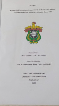 Image of Karakteristik pasien terkonfirmasi COVID-19 di RSUP dr. Wahidin Sudirohusodo periode September- Desember tahun 2021