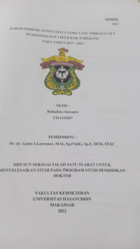 Image of Karakteristik 10 penyakit utama yang tedapat di 5 puskesmas dan 1 RSUd Kab. Enrekang pada tahun 2017-2021
