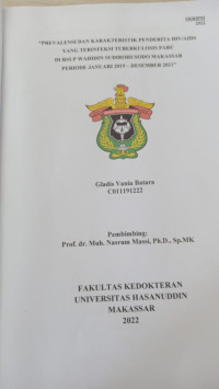 Image of Prevalensi dan karakteristik penderita HIV/AIDS yang terinfeksi tuberkulosis paru di RSUp Wahidin Sudirohusodo Makassar periode januari 2019-Desember 2021