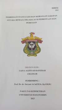 Image of Perbedaan status gizi dan kebiasaan sarapan antara remaja SMA kelas XI perkotaan dan pedesaan
