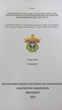 Image of Hubungan antara ankle brachial index (ABI) dengan derajat keparahan neuropati diabetik pada diabetes melitus tipe 2