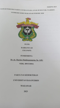 Image of Karakteristik pasien covid-19 pada anak di RSUP DR. Wahidin Sudirohusodo Makassar periode 2020