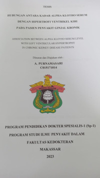 Image of Hubungan antara kadar alpha klotho serum dengan hipertrofi ventrikel kiri pada pasien penyakit ginjal kronik