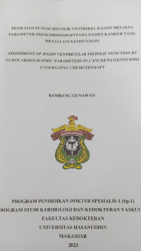 Image of penilaian fungsi sistolik venrikel kanan melalui parameter ekokardiografi pada pasien kanker yang menjalani kemoterapi