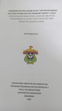 Image of Hubungan antara senam kegel dan inkontinensia alvi pada pasien ruptur perineum tingkat 3 dan 4