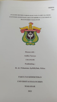 Image of Analisis distres psikologis pada pasien kanker payudara di RSP Universitas Hasanuddin Makassar