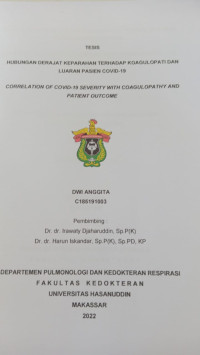 Image of Hubungan derajat keparahan terhadap koagulopati dan luaran pasien covid-19