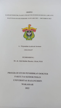 Image of Karakteristik pasien fraktur femur di RSUD Labuang baji Makassar periode januari 2021-Oktober 2022