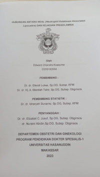 Image of Hubungan antara ngal (neutrophil gelatinase associated lipocaline) dan kejadian preeklamsia
