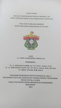 Image of Analisis pendengaran pekerja bengkel las yang terpapar bising di kota Makassar tahun 2023