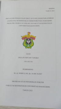 Image of Prevalensi penggunaan obat anti-inflamasi non-sterooid (OAINS) dalam meredakan dismenore pada mahasiswi preklinik angkatan 2020-2021 di fakultas Kedokteran Universitas Hasanuddin