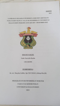 Image of Gambaran kejadian penderita serumen obturans pada pasien rawat jalan RSP universitas Hasanuddin periode Januari 2019- Desember 2022