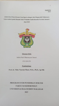Image of Efektivitas pemeriksaan geneXpert sebagai alat diagnostik pulmonary tuberculosis pada Rs Wahidin Sudirohusodo periode Januari- Juni 2023