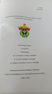 Image of Karakteristik klinis pasien kanker kolorektal di RSUP Dr. Wahidin Sudirohusodo tahun 2018-2022