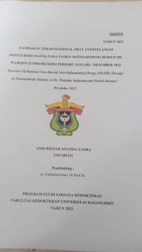 Image of Gambaran terapi rasional obat antiinflamasi nonsteroid (OAINS) pada pasien osteoartritis di RSUP DR. Wahidin Sudirohusodo periode januari-Desember 2022