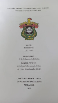 Image of Angka kejadian kanker di rumah sakit wahidin Sudirohusodo tahun 2002-2019