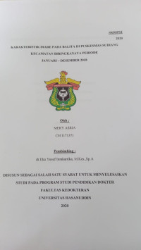 Image of Karakteristik diare pada balita di puskesmas sudiang kecamatan biringkanaya periode januari _ Desember 2018