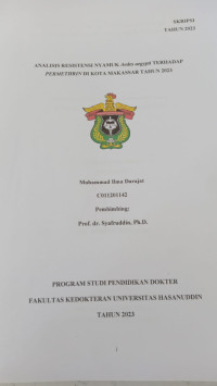 Image of Analisis resistensi nyamuk Aedes aegypti terhadap permethrin di kota Makassar tahun 2023