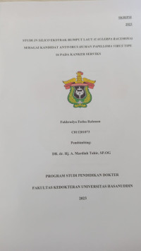 Image of Studi silico ekstrak rumput laut (caulerpa racemosa) sebagai kandidat antivirus human papilloma virus tipe 16 pada kanker serviks