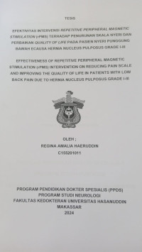 Image of efektivitas intervensi repetitive peripheral magnetic stimulation (rPMS) terhadap penurunan skala nyeri dan perbaikan quality of life pada pasien nyeri punggung bawah ecausa hernia nucleus pilposus grade I-III