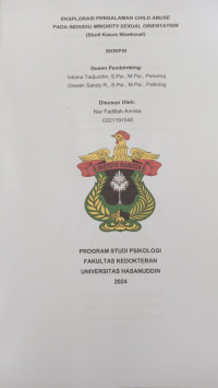 Image of Eksplorasi pengalaman child abuse pada individu minority sexual orientation (Studi kasus biseksual)