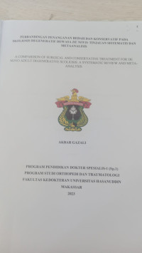 Image of Perbandingan penanganan bedah dan konservatif pada skoliosis degeneratif dewasa de novo: tinjauan sistematis dan metaanalisis