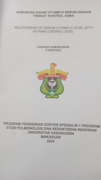 Image of Hubungan kadar vitamin D serum dengan tingkat kontrol asma