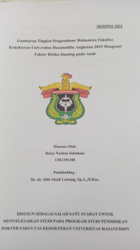 Image of Gambaran tingkat pengetahuan mahasiswa fakultas kedokteran Universitas Hasanuddin angkatan 2019 mengenai faktor risiko stunting pada anak